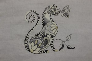 Avis Withers embroidery cat