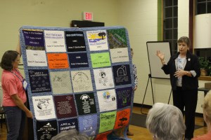 Acceptance of quilt by Blue Ridge Soil and Water Conservation District Representative